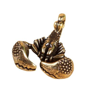 Brass Scorpion Casting Statue Mini Animal Metal Figurine Home Decor Desktop Crafts Sculpture Decoration Pendants Gifts