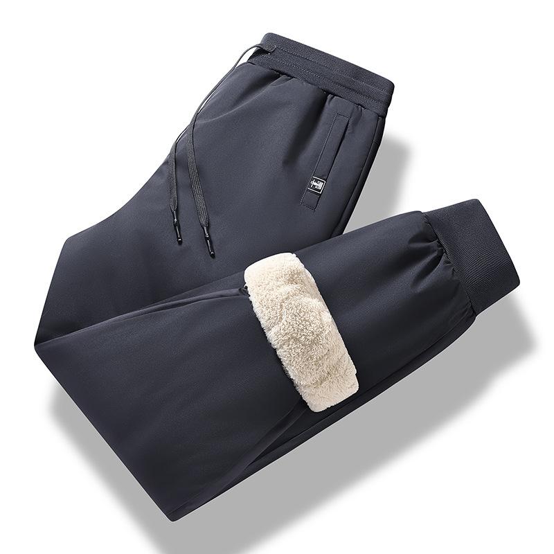 Pánské ležérní kalhoty - Podzim/Zima Novinka Manžetové nohavice, Podšívka ze střižní vlny, Zesílené pro teplo Volný střih Sportovní kalhoty