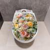 Flower Pattern Bathroom Toilet Seat Decorative Stickers Self-adhesive Waterproof Bathroom Creative Stickers