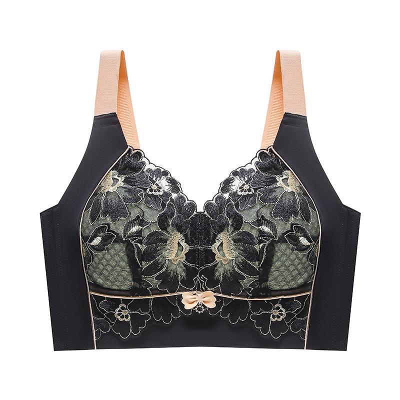 

Нижнее белье тонкие женские модели без стальных колец прибирают и закрывают среднюю грудь, противопровисающая верхняя поддержка, ультратонкий бюстгальтер большого размера. 46/105D чёрный