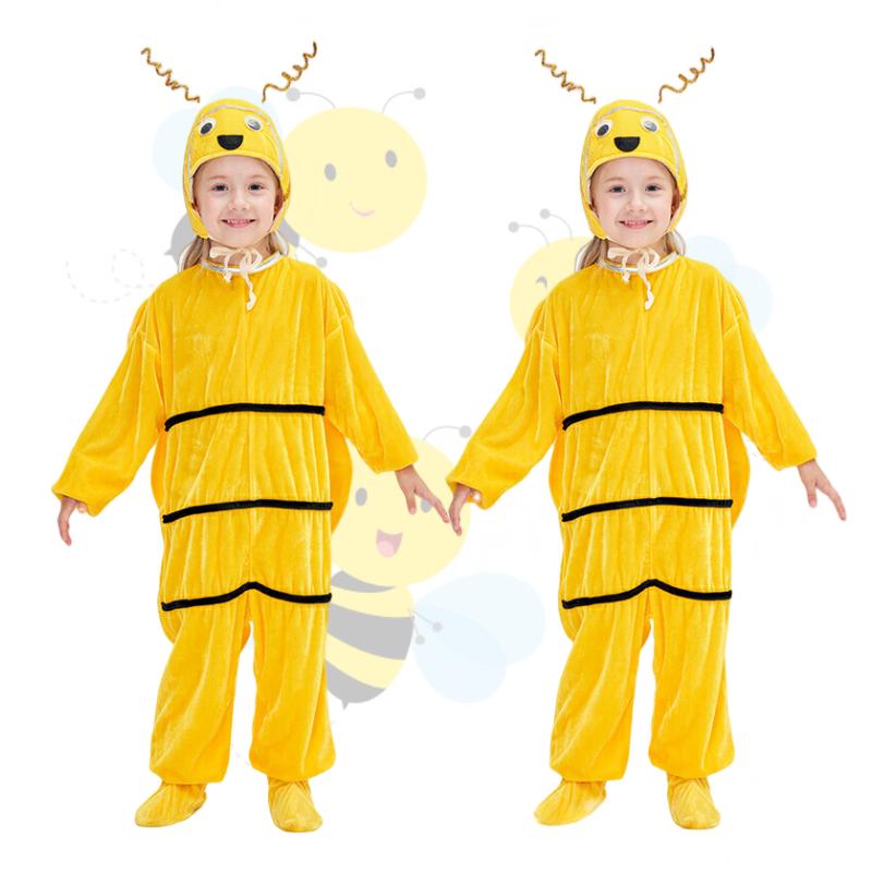 Bee Children Cosplay Jumpsuit Tight Animals Halloween Party Stage Outfit Perform