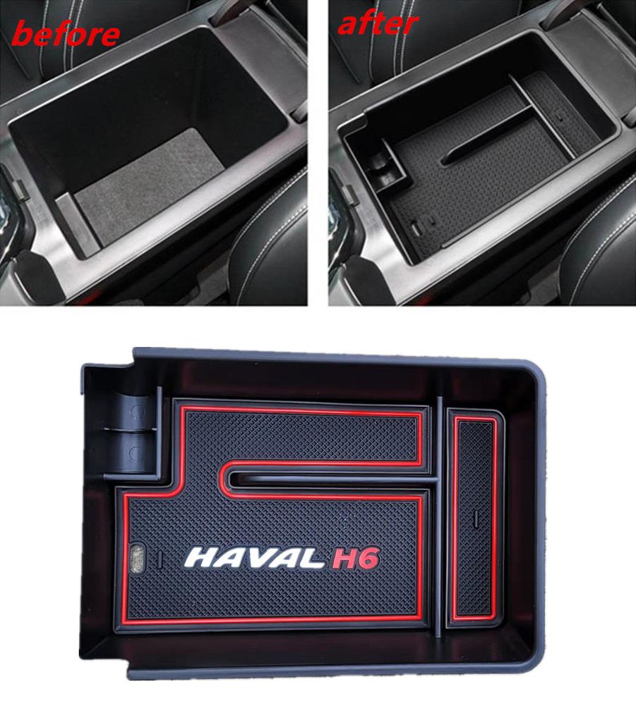 Car Central Console Armrest Box Storage Container Organizer Holder Tray For Haval H6 3th Gen 2021-2024 Decoration Accessories