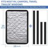 Foldable Aluminum Sunshade for RV Windows - Blackout Foil Travel Camping Side Block