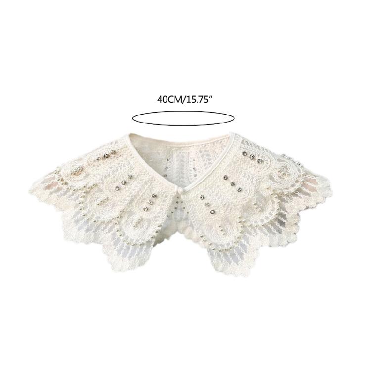 Floral Shirt Collar Detachable Embroidery Faux Collar Female Clothes Accessories