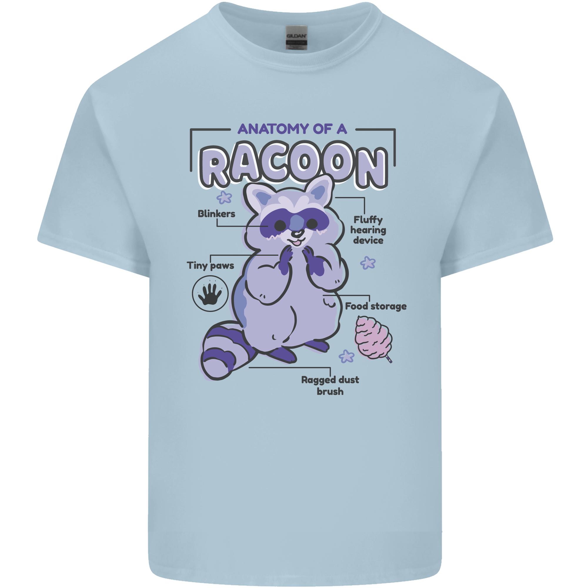 Anatomy of a Racoon Funny Unisexs Light Cotton TShirt S