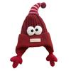 autumn and winter big eye ear protection knitted hat, baby cartoon little hand pointed elf hat, infant warm wool hat