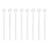 Uxcell 72-Pack Teaspoon-Shaped Micro Scoops, 150 Mg, Mini Powder Scoops, Mini Measuring Spoons for Cosmetic Powder and Coffee, White