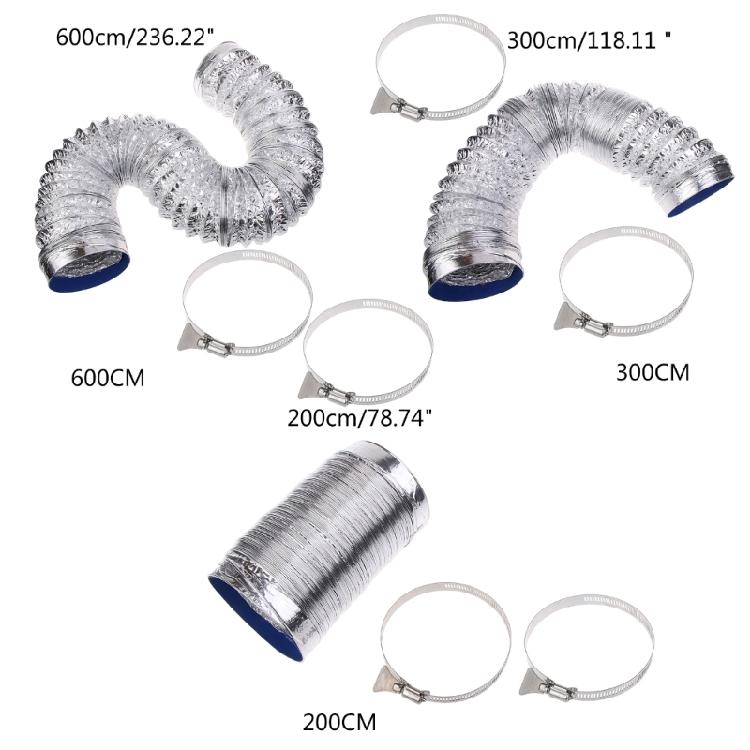 Air Duct Double Layer Aluminum Foil Fire-proof Ventilation Exhaust Smoke Pipe