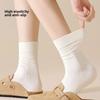 5 Pairs of Female Spring and Autumn Pure Cotton Sweat Absorbing Deodorizing Boneless Tube Pile Socks