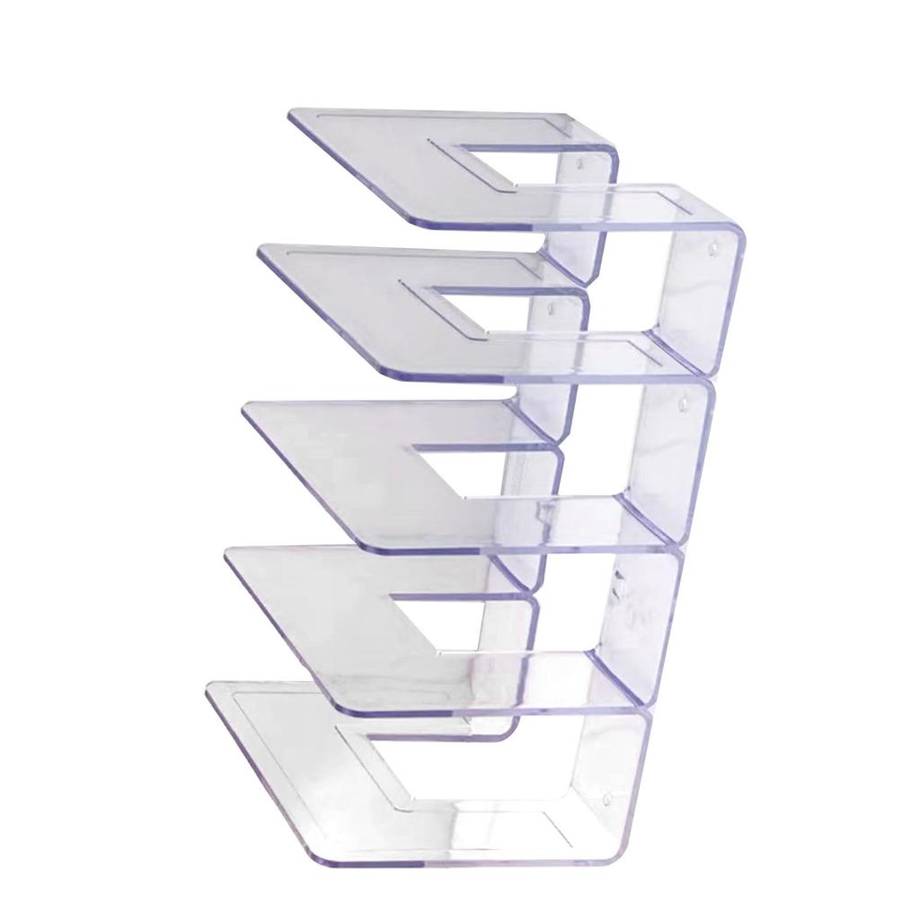 Organizator poseta de uz casnic geanta transparenta Raft de depozitare pat Cameră PC Mini raft pentru posetă 4 secțiuni