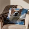 Süße Welsh Corgi Kissenhülle Büro Kissen Geeignet für Sofa Auto Schlafzimmer Dekorative Kissenhülle