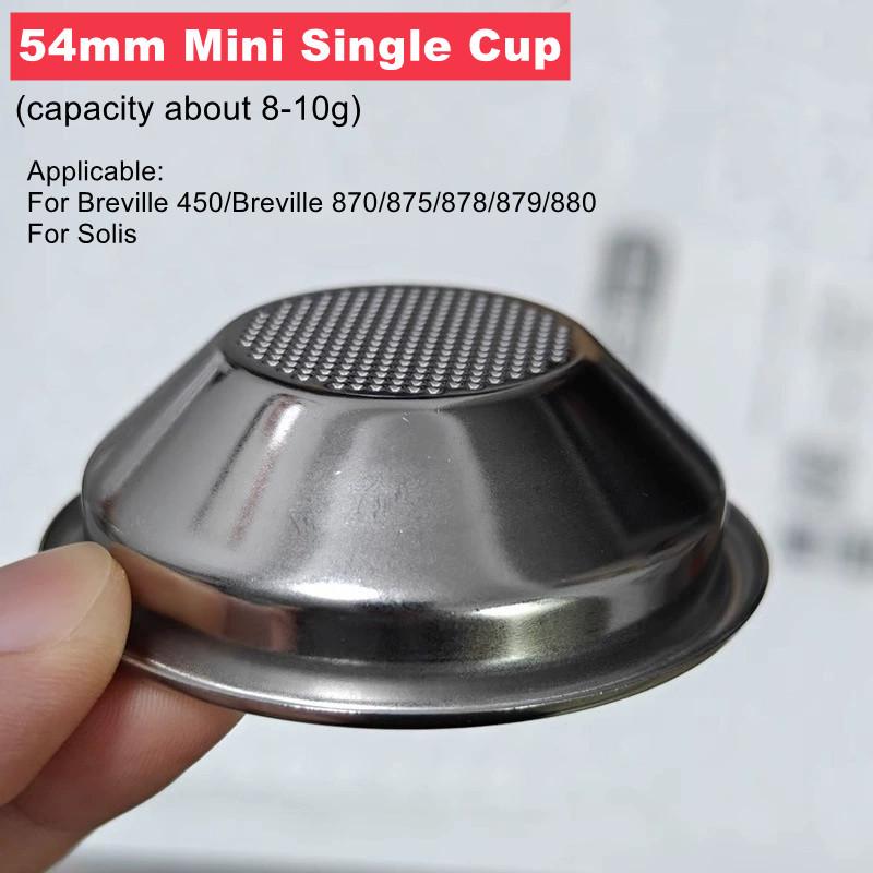 54mm Basket For Spout Bottomless Portafilter 54mm Breville 870 875 878 880 Espresso Machine Accessories Coffee Filter 1/2 Cup
