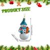 Christmas Snowman Ornament Pendant Home Decor Indoor Photo Prop with Rope for Window Farmhouse Office Fireplace Door Frame