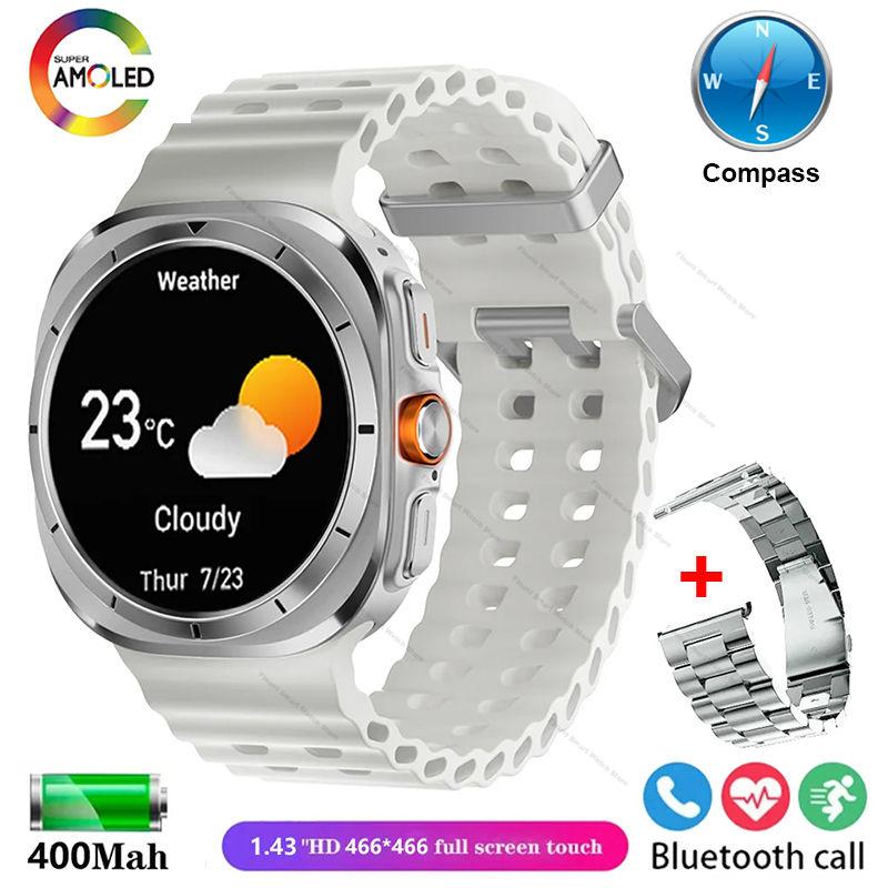 New Original Watch Ultra Smartwatch 47mm AMOLED ChatGPT GPS NFC Compass IP68 Waterproof Clock Bluetooth Call Smart Watch Men