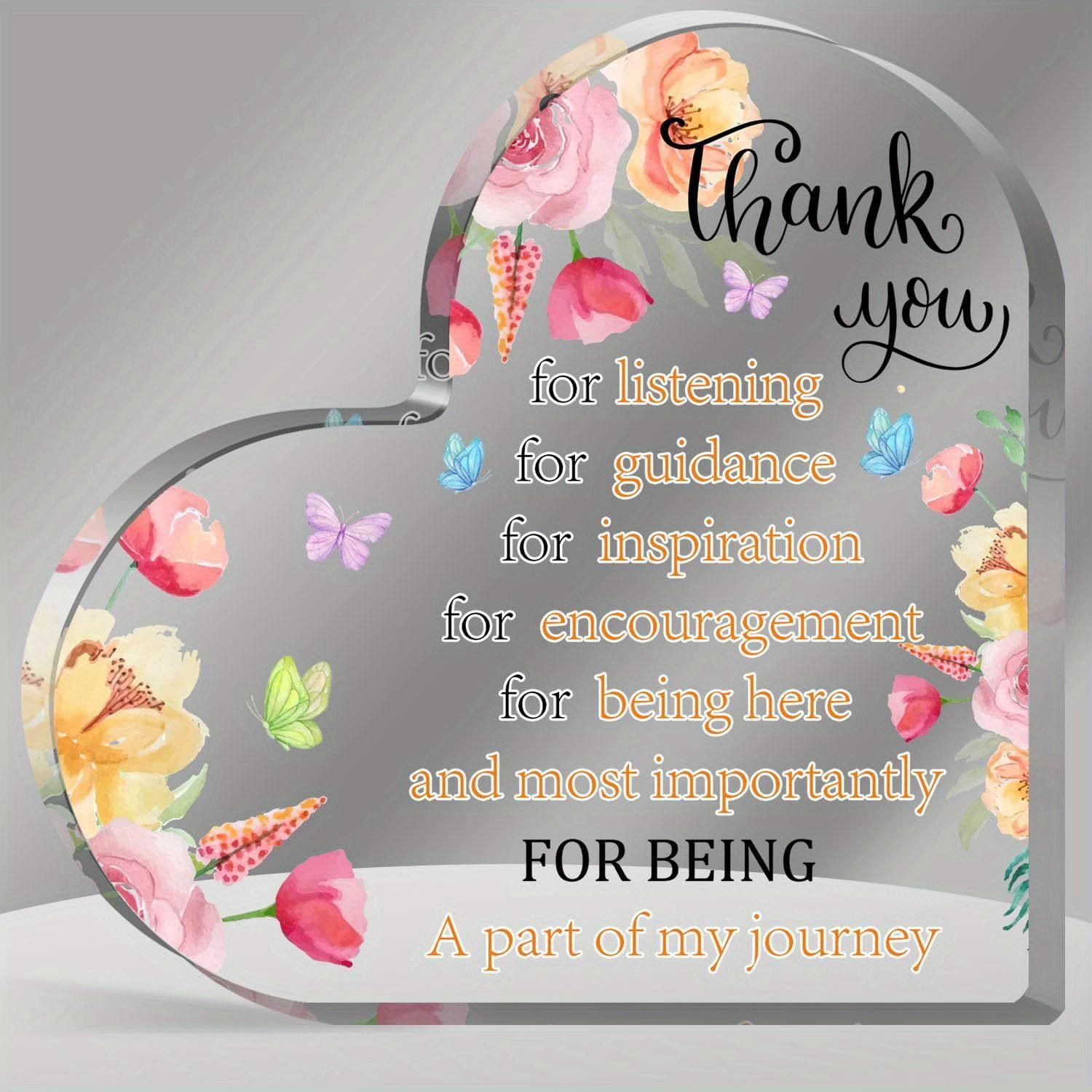 

Heart-shaped Acrylic Plaque, Thank You Gift for Teachers, Nurses, Ladies Birthday Gift, Gift for Family, Gift for Friends - Acrylic Desktop Ornament 10*10cm