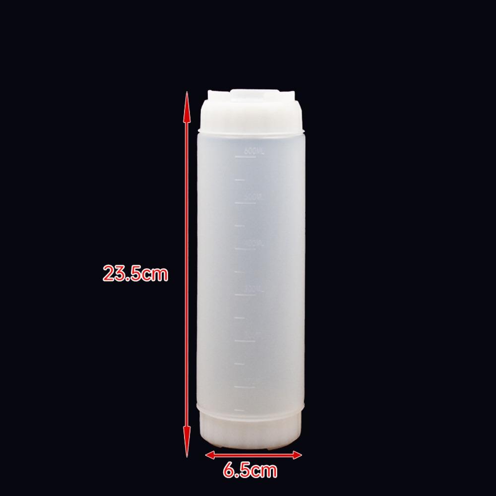 In First Out First Squeeze Sauce Bottle Double Head Salad Dressing Bottle Ketchup Picnic Cooker