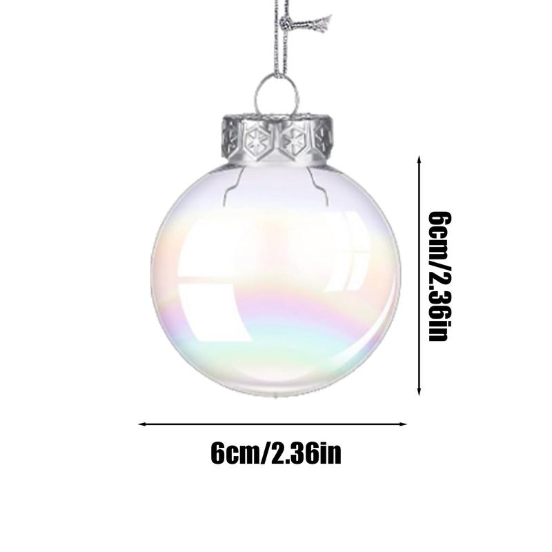 Weihnachtskugeln Baumschmuck 6 Stück Kugeln Dekorationen 2,36 Zoll Baumschmuck Exquisite Dekorative Kugeln Farbig