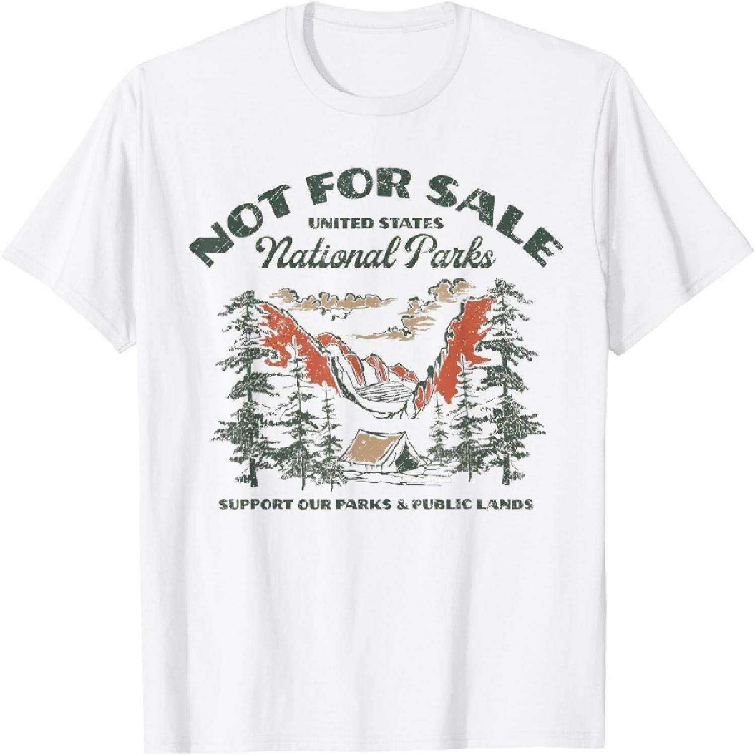 Protect Our National Park Retro Vintage Not For Sale Support T-Shirt S