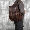 Retro Leather Men's Backpack Top Layer Cowhide Travel Backpack Large Capacity School Bag Crazy Horse Leather Laptop Bag NZPJ