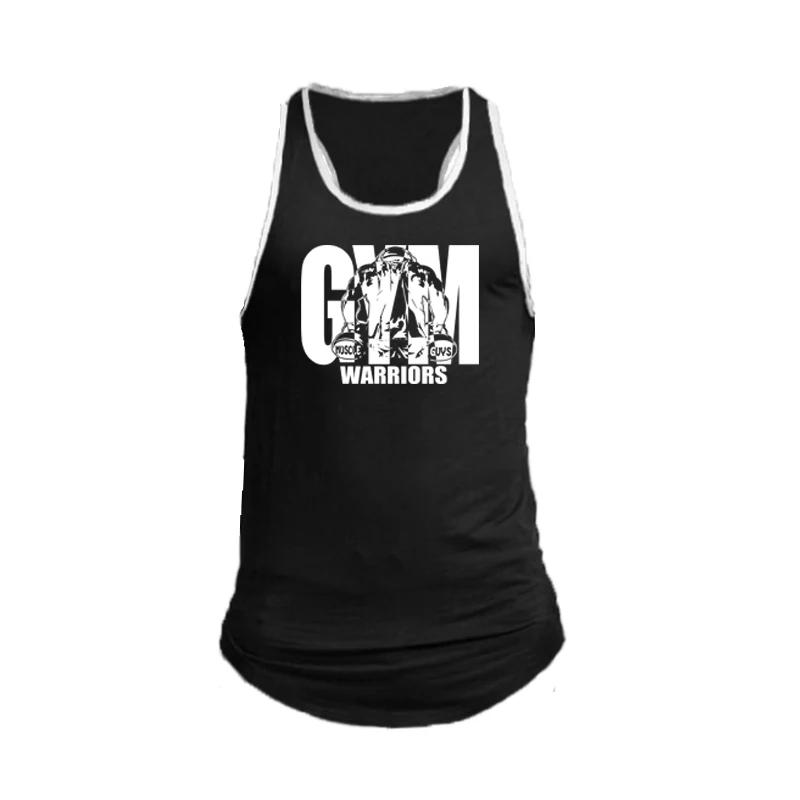 Muscleguys Men's Fitness Workout Muscle Tank Tops Gym Bodybuilding Running Slim Fit Sports Shirts Summer Breathable Sleeveless Cotton Vests