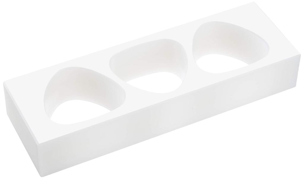 Sumibe Techno Plastics Super Heat-Resistant Jumbo Rice Ball Mold, 3 Cavities, KJ3LO