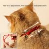 Cat Camphor Wood Insect Repellent Decoration Lucky Cat Collar Dog Small Bell Neck Ring Festive New Year Pet Collar