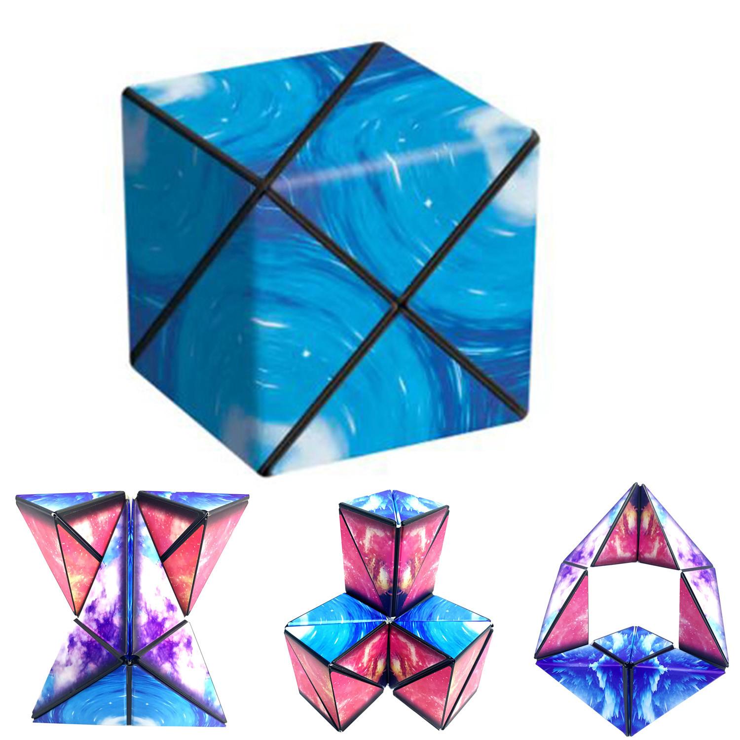 

3D MagneticMa-gic Cube Детская головоломка Изменяемая забавная игра для взрослых Rubix Mind Game Classic One Size синий