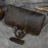 60cm Vintage Mens Leather Travel Bag Real Leather Weekender Bag Overnight Travelling Handbag For 3 Days  Business Travel