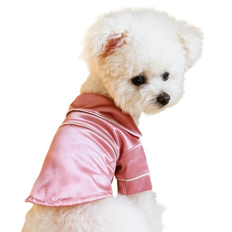 Silk pet pajamas are comfortable and skin-friendly, universal home clothing for cats and dogs