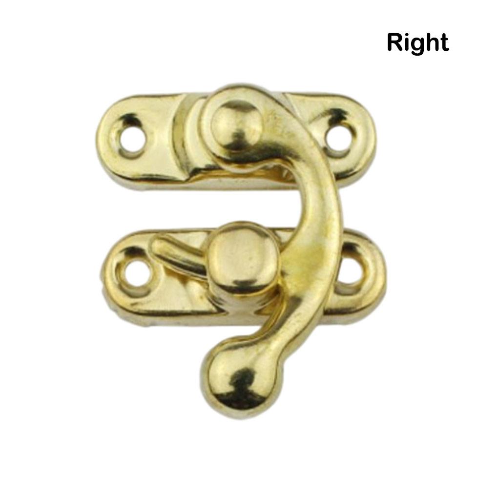 Padlock Vintage Hasp Decorative Hook Lock Protective Concealed Jewelry Wooden Box Furniture Hardware Accessories Gifts