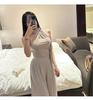 Korean Dongdaemun Slim-Fit Off-Shoulder Pleated Halter Top for Women