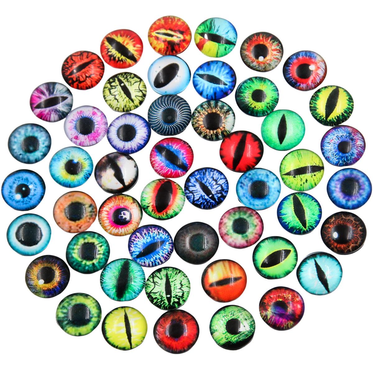50 пар повязок на глаза из стекла Time Gem: 5 стилей кукольных глаз и украшений ручной работы. 6mm, 12.5g blue