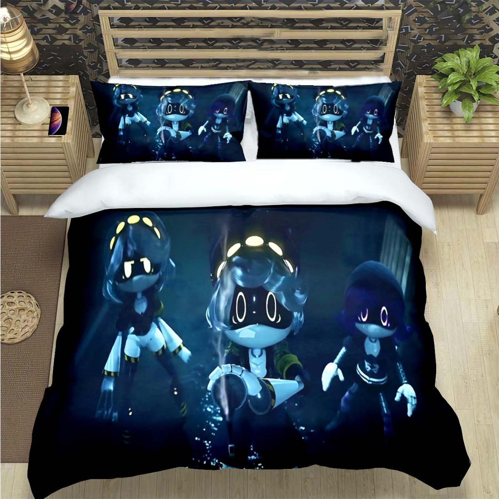 Comforter Fashion Cartoon Murder Drone Print Bedding Set Comforter Bed Youth Kids Girl Boys Luxury Birthday Gift