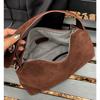 Bag Women's Niche Suede Underarm Baguette Bag Retro Matte First Layer Cowhide Shoulder Bag Handbag Trendy Bag