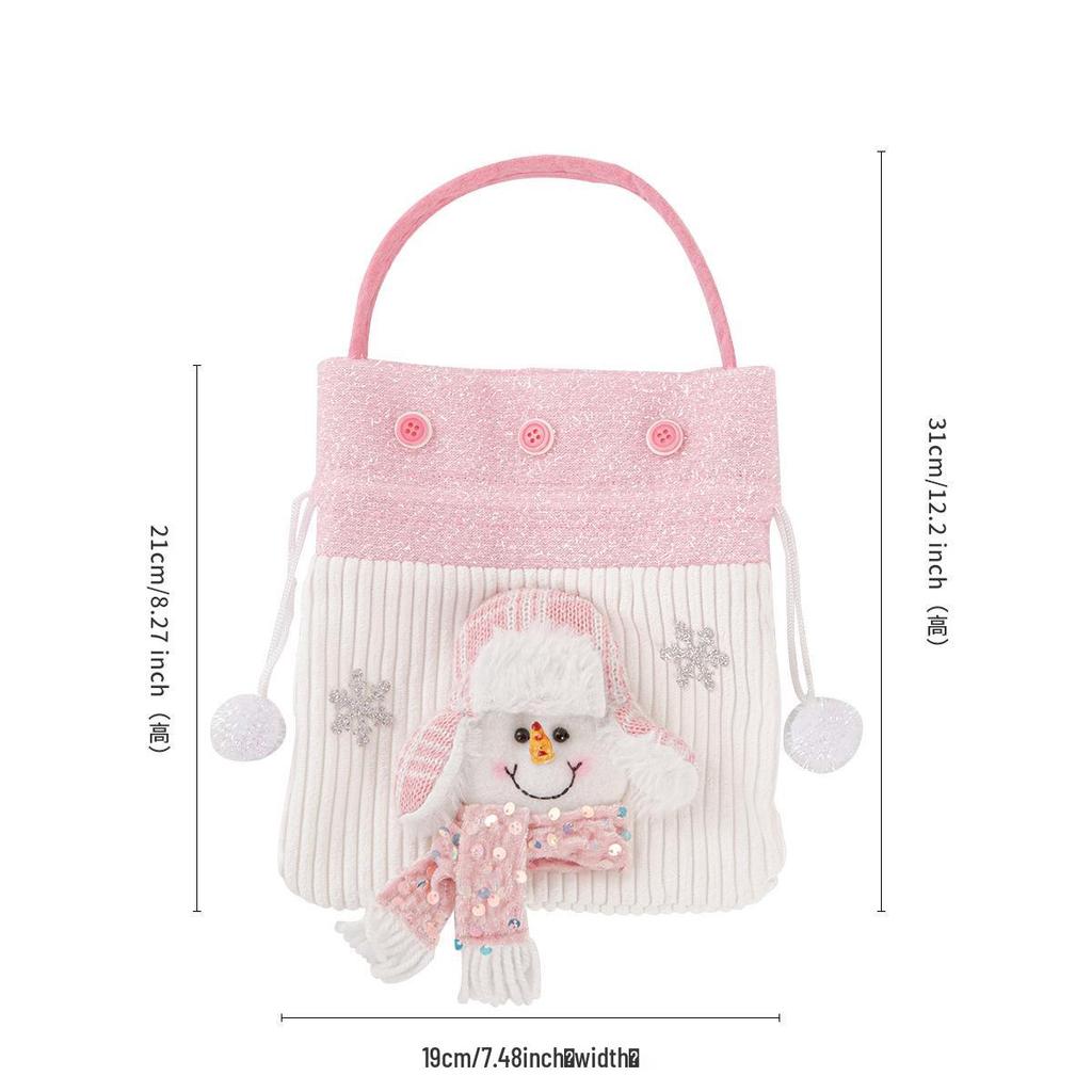 Christmas Gift Bags: Kids' Cartoon Candy & Apple Decor In Santa & Tree Shapes