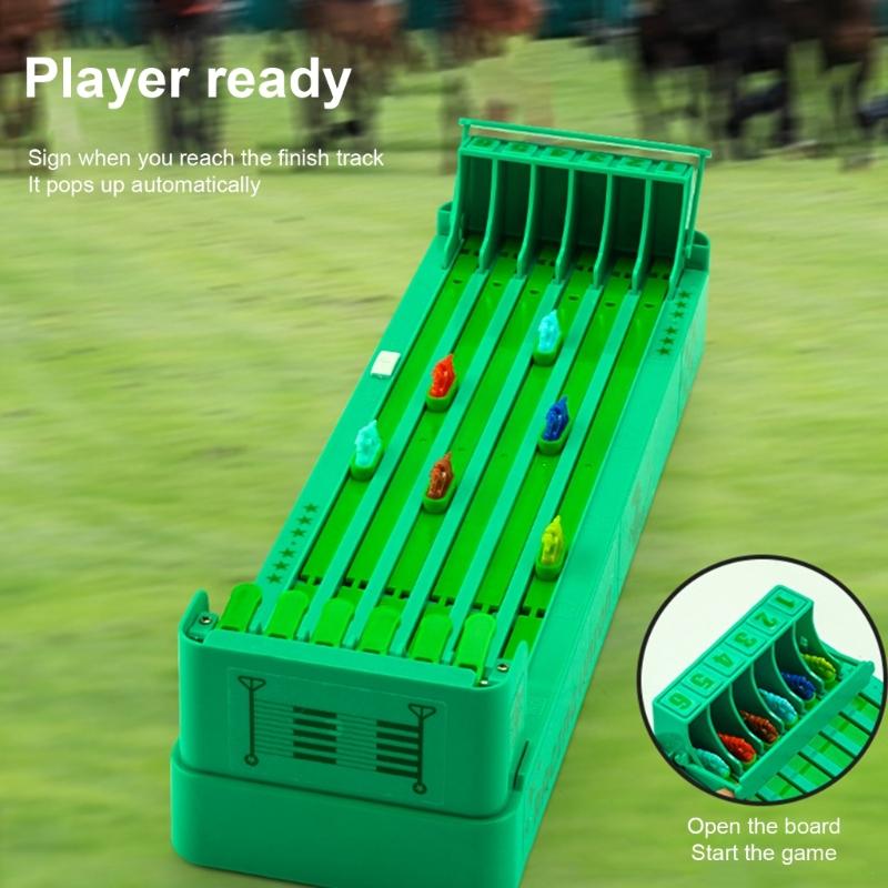 Exciting Horse Race Chessboard Game Plastic Tabletop Race Set for Children's Day Birthday Gifts for Kids