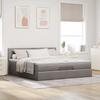 Ottoman Bed with Mattress Taupe 160x200 Cm Fabric