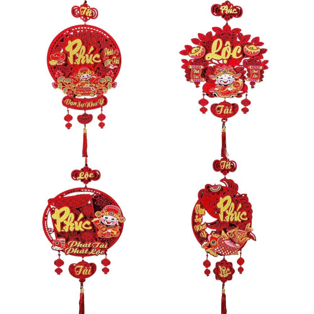 

Felt Lucky Fu Spring Festival Ornament Wall Window Door Hanging 2025 Vietnamese New Year 3
