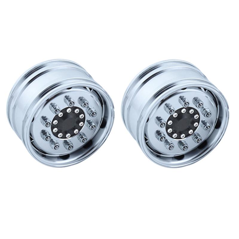 2pcs RC Truck Metal 20mm/25mm Width Wheel Drive/Bearing Hub Rim for 1/14 Tamiya SCANIA 770S 56368 VOLVO ACTROS MAN Model Car
