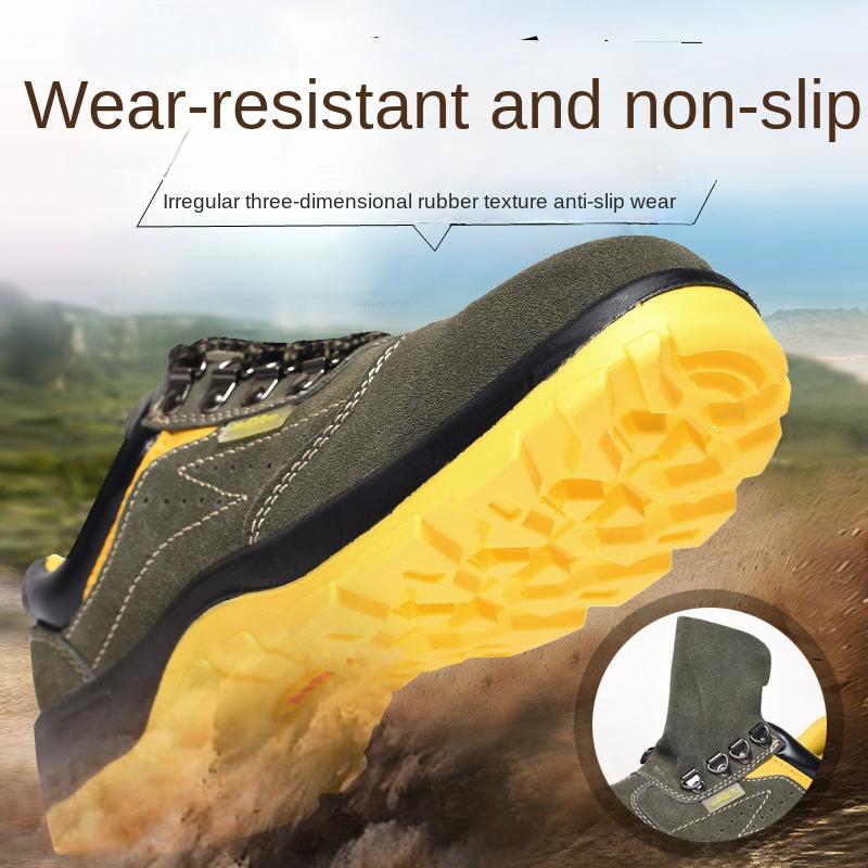Labor Insurance Shoes, Smash-proof and Puncture-proof Work Safety Shoes, Wear-resistant and Non-slip Mountaineering Protective Shoes