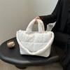 Women Quilted Shoulder Bag Puffer Tote Handbag Large Capacity Travel Top Handle Bag Commute Crossbody Bags Puffy Messenger Bag
