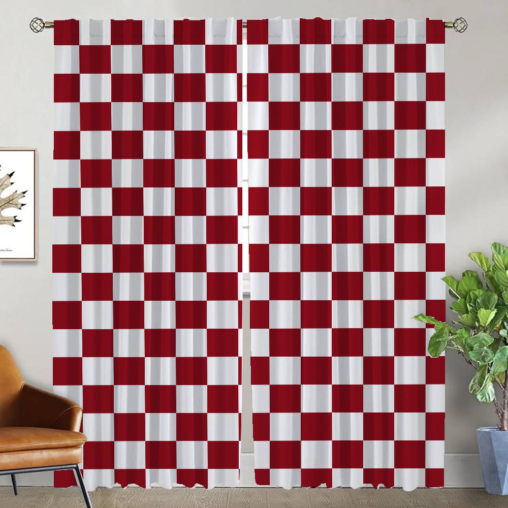 

Элегантные шторы для комнаты, для камеры, шахматная доска, занавеска на окно, украшение на Хэллоуин, перегородка, занавески для домашнего интерьера, 2 шт. W50xH70cmx2pcs-CL