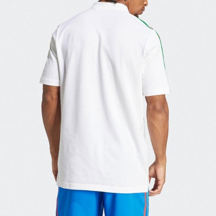 adidas Italy DNA 3-Stripes Polo Shirt Asia Sizing 'White' Men's IU2106