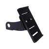 Bolt-On Motorcycle License Plate Bracket, Side-Positioned Rear Plate Mount Black Aluminum and Multiple Slots