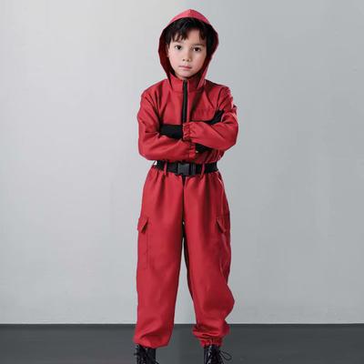 1 Σετ Ολόσωμη φόρμα με ζώνη και γάντια για ενήλικες και παιδιά χαλαρές τσέπες Κλείσιμο με φερμουάρ Ολόσωμη στολή Cartoon Cosplay