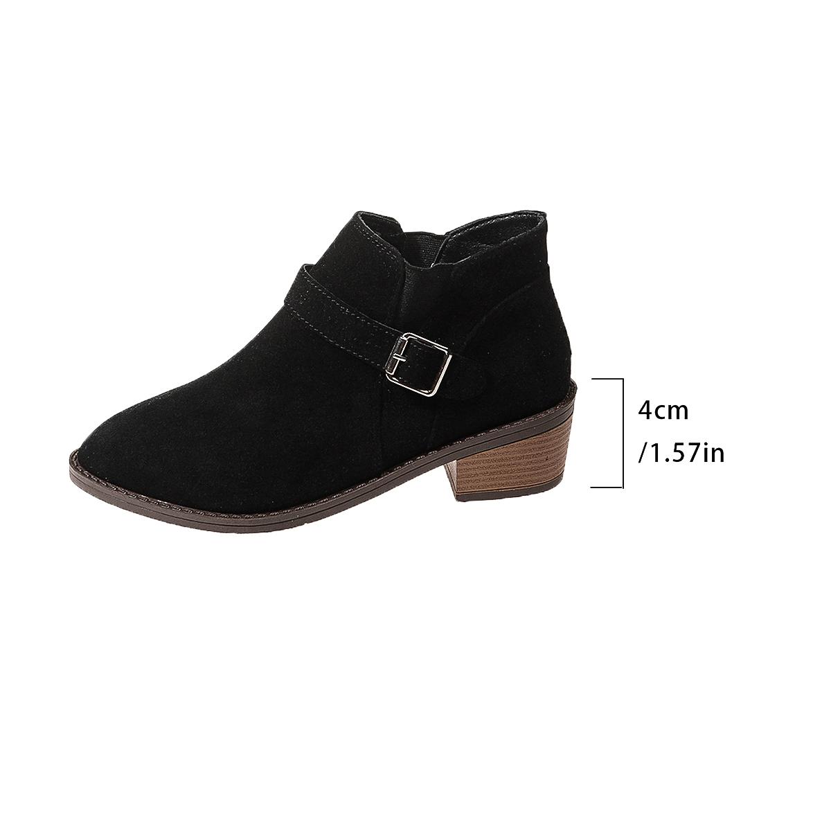 

Модные женские ботильоны челси на среднем каблуке из искусственной замши с острым носком, весна и осень 2024, однотонные, на квадратном каблуке, слипоны, короткие модные ботильоны 43 чёрный