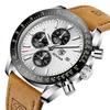 BY BENYAR Chronograph Analog 30M Water Leather Strap Quartz Brown and Perfect Gift for Men Men's Watch, Resistant, Simple, Stylish, Popular, Formal,