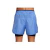 Nike 7" 2-In-1 Running Shorts Solid Color Drawstring Two-Layer Side Split Casual Shorts Men Shorts Blue FB8544-450