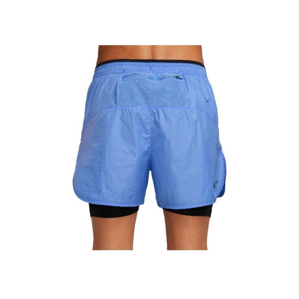 Nike 7" 2-In-1 Running Shorts Solid Color Drawstring Two-Layer Side Split Casual Shorts Men Shorts Blue FB8544-450