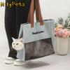 Multi-Function Soft Canvas Cat Carrier Bag Breathable Portable Pets Handbag High Capacity Pet Mesh Carrier Bag Dog